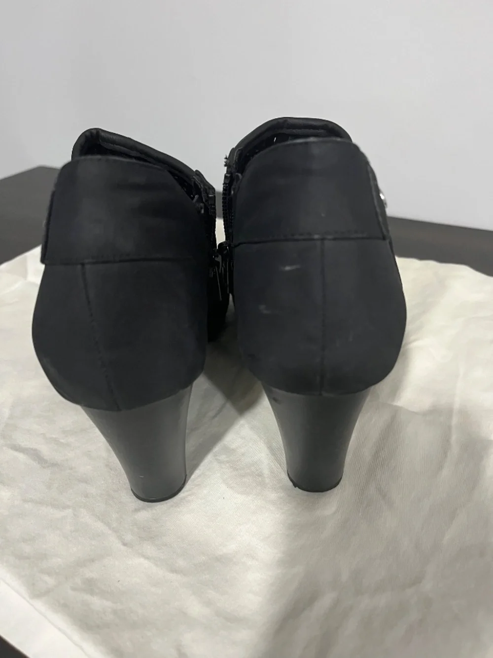 Open toe booties
